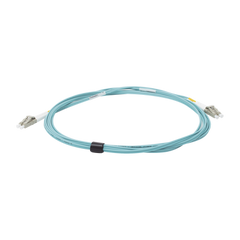 Jumper de Fibra Óptica Multimodo 50/125 XGLO OM3, LC-LC Duplex, OFNR, Color Aqua, 3 Metros