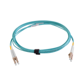 Jumper de Fibra Óptica Multimodo 50/125 XGLO OM3, LC-LC Duplex, OFNR, Color Aqua, 3 Metros (9.84 Pies)