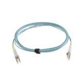 Jumper de Fibra Óptica Multimodo 50/125 XGLO OM3, LC-LC Duplex, OFNR, Color Aqua, 5 Metros (16.40 Pies)