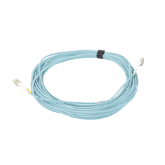 Jumper de Fibra Óptica Multimodo 50/125 XGLO OM3, LC-LC Duplex, OFNR, Color Aqua, 15 Metros