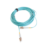 Jumper de Fibra Óptica Multimodo 50/125 XGLO OM3, LC-LC Duplex, OFNR, Color Aqua, 15 Metros