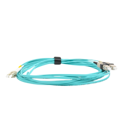 Jumper de Fibra Óptica Multimodo 50/125 XGLO OM3, LC-SC Duplex, OFNR, Color Aqua, 5 Metros