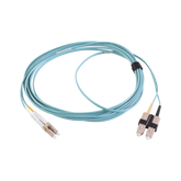 Jumper de Fibra Óptica Multimodo 50/125 XGLO OM3, LC-SC Duplex, OFNR, Color Aqua, 5 Metros (16.40 Pies)