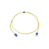 Jumper de Fibra Óptica Monomodo (OS2), XGLO, Riser, LC/UPC-LC/UPC Duplex, OFNR, Color Amarillo, 1 Metro (3.28 Pies)