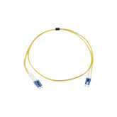 Jumper de Fibra Óptica Monomodo (OS2), XGLO, Riser, LC/UPC-LC/UPC Duplex, OFNR, Color Amarillo, 1 Metro
