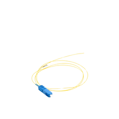 Pigtail de Fibra Óptica SC/UPC Simplex, Monomodo OS1/OS2 XGLO, OFNR, Color Amarillo, 1 Metro