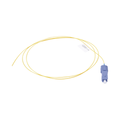Pigtail de Fibra Óptica SC/UPC Simplex, Monomodo OS1/OS2 XGLO, OFNR, Color Amarillo, 1 Metro (3.28 Pies)