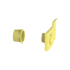 Accesorio de Salida a Tubo De 1.5 in (38 mm), Para Canaletas FiberRunner 4X4, 6X4, o 12X4, Color Amarillo