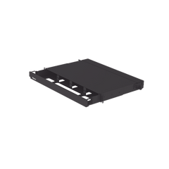 Panel de Distribución de Fibra Óptica, Acepta 4 Placas FAP o FMP, Bandeja Deslizable, Hasta 96 Fibras, Color Negro, 1UR