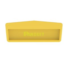 Tapa Final Para Canaletas FiberRunner™ 12x4, de Instalación a Presión, Color Amarillo
