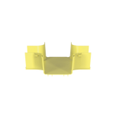 Accesorio de 4 Vías Horizontal, Con Ángulos a 90º, Para Canaletas FiberRunner™ 6X4, Color Amarillo