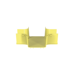 Accesorio de 4 Vías Horizontal, Con Ángulos a 90º, Para Canaletas FiberRunner™ 6X4, Color Amarillo