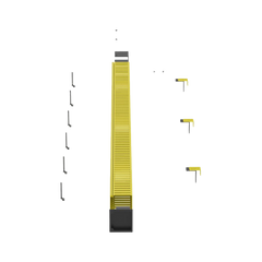 Kit de Administrador de Cables Vertical FiberRunner 4X4, Incluye Soportes de Montaje y Accesorios, Color Amarillo
