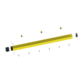 Kit de Administrador de Cables Vertical FiberRunner 4X4, Incluye Soportes de Montaje y Accesorios, Color Amarillo