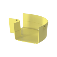 Ángulo Recto a 90º Horizontal, Para Canaletas FiberRunner™ 6X4, Color Amarillo