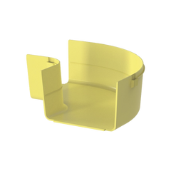 Ángulo Recto a 90º Horizontal, Para Canaletas FiberRunner™ 6X4, Color Amarillo