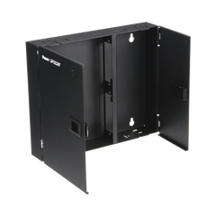 Caja de Conexión de Fibra Óptica, Para Montaje en Pared, Acepta 2 Placas FAP o FMP, Hasta 48 Fibras, Color Negro