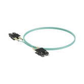 Jumper de Fibra Optica Multimodo 50/125 OM3, SC-SC Duplex, OFNR (Riser), Color Aqua, 2 Metros (6.56 Pies)