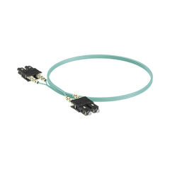 Jumper de Fibra Optica Multimodo 50/125 OM3, SC-SC Duplex, OFNR (Riser), Color Aqua, 2 Metros