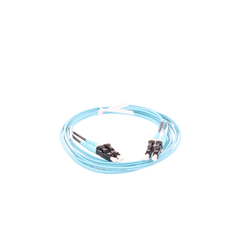 Jumper de Fibra Optica Multimodo 50/125 OM3, LC-LC Duplex, OFNR (Riser), Color Aqua, 1 Metro