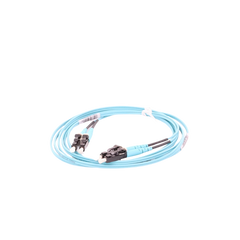 Jumper de Fibra Optica Multimodo 50/125 OM3, LC-LC Duplex, OFNR (Riser), Color Aqua, 2 Metros