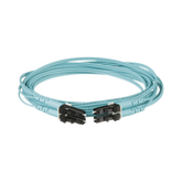 Jumper de Fibra Optica Multimodo 50/125 OM3, LC-LC Duplex, OFNR (Riser), Color Aqua, 3 Metros (9.84 Pies)