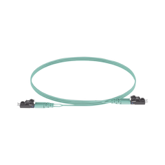 Jumper de Fibra Optica Multimodo 50/125 OM3, LC-LC Duplex, OFNR (Riser), Color Aqua, 5 Metros (16.40 Pies)