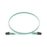 Jumper de Fibra Optica Multimodo 50/125 OM3, LC-LC Duplex, OFNR (Riser), Color Aqua, 5 Metros (16.40 Pies)