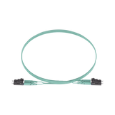 Jumper de Fibra Optica Multimodo 50/125 OM3, LC-LC Duplex, OFNR (Riser), Color Aqua, 5 Metros