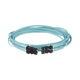 Jumper de Fibra Optica Multimodo 50/125 OM3, LC-LC Duplex, OFNR (Riser), Color Aqua, 9 Metros