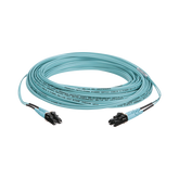 Jumper de Fibra Optica Multimodo 50/125 OM3, LC-LC Duplex, OFNR (Riser), Color Aqua, 15 Metros
