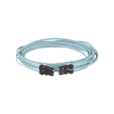 Jumper de Fibra Optica Multimodo 50/125 OM3, LC-LC Duplex, OFNR (Riser), Color Aqua, 25 Metros (82.02 Pies)