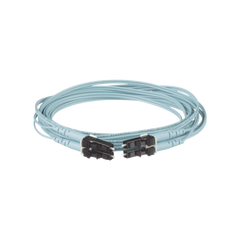 Jumper de Fibra Optica Multimodo 50/125 OM3, LC-LC Duplex, OFNR (Riser), Color Aqua, 25 Metros (82.02 Pies)