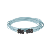 Jumper de Fibra Optica Multimodo 50/125 OM3, LC-LC Duplex, OFNR (Riser), Color Aqua, 25 Metros