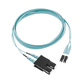 Jumper de Fibra Optica Multimodo 50/125 OM3, LC-SC Duplex, OFNR (Riser), Color Aqua, 2 Metros (6.56 Pies)