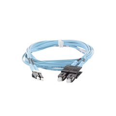 Jumper de Fibra Optica Multimodo 50/125 OM3, LC-SC Duplex, OFNR (Riser), Color Aqua, 3 Metros (9.84 Pies)