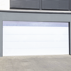Puerta de Garage de Alta Calidad / Linea Central / Color Blanco 10X9 pies, AISLADA, Estilo Americana.