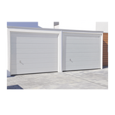 Puerta de Garage de Alta Calidad / Linea Central / Color Blanco 9X8 pies, AISLADA, Estilo Americana.