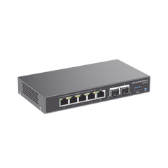 4 en 1: Firewall Nueva Generación, Router, PBX IP, Switch Gigabit de 5 Puertos (4 PoE) y 2 Puertos SFP 2.5 Gigabit