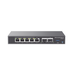4 en 1: Firewall Nueva Generación, Router, PBX IP, Switch Gigabit de 5 Puertos (4 PoE) y 2 Puertos SFP 2.5 Gigabit