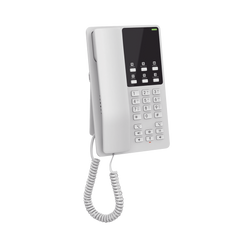 Teléfono IP Hotelero, 2 líneas SIP con 2 cuentas, codec Opus, IPV4/IPV6, color blanco, con gestión en la nube GDMS