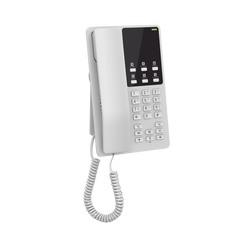 Teléfono IP Hotelero, 2 líneas SIP con 2 cuentas, codec Opus, IPV4/IPV6, color blanco, con gestión en la nube GDMS