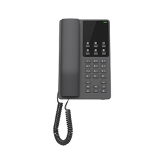Teléfono IP Hotelero Wi-Fi, 2 líneas SIP con 2 cuentas, codec Opus, IPV4/IPV6, color negro, con gestión en la nube GDMS