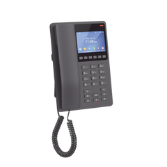 Teléfono IP Hotelero con pantalla LCD a color, 2 líneas SIP con 2 cuentas, codec Opus, IPV4/IPV6, color negro, con gestión en la nube GDMS