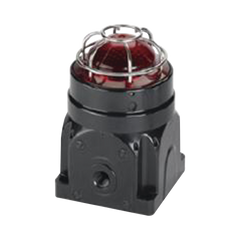 Baliza LED para Ubicaciones Peligrosas / Serie Global G-LED / Ex d Ignífugo / 120-240 VCA / Lente Roja / 8 Patrones de Parpadeo / IP66 / ATEX-IECEx