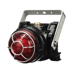 Baliza LED para Ubicaciones Peligrosas / 120-240 VCA / Montaje Trunnion Ex d / Lente Roja de Bajo Perfil / 8 Patrones de Parpadeo / IP66 / Certificación ATEX-IECEx-cULus