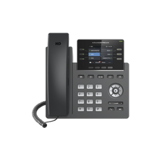 Teléfono IP Grado Operador, 3 líneas SIP con 6 cuentas, puertos Gigabit,PoE, pantalla a color 2.4", codec Opus, IPV4/IPV6 con gestión en la nube GDMS