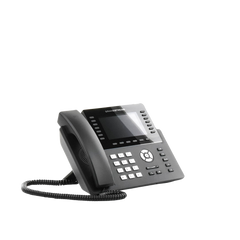 Teléfono IP Wi-Fi, Grado Operador, 14 líneas SIP con 6 cuentas, pantalla LCD 5", puertos Gigabit, Bluetooth, PoE, codec Opus, IPV4/IPV6 con gestión en la nube GDMS