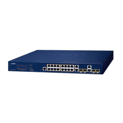 Switch Administrable PoE Capa 2 de 16 Puertos 10/100/1000 Mbps 802.3af/at, 4 Puertos SFP Gigabit, Hasta 240 W