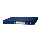 Switch Administrable PoE Capa 2 de 16 Puertos 10/100/1000 Mbps 802.3af/at, 4 Puertos SFP Gigabit, Hasta 240 W